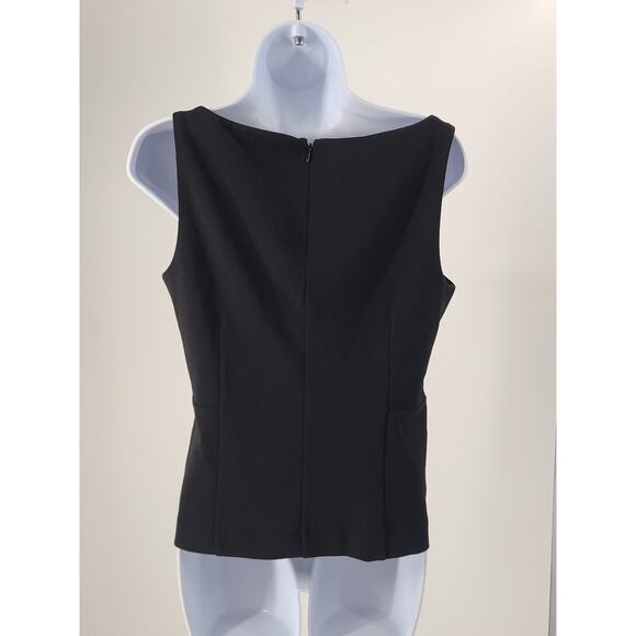 DKNY women's sleveless cut-out peplum top black Size Small Matrix minimalist - Picture 3 of 8